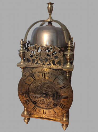 An Attractive Brass Lantern Clock by Gray of Edinburgh