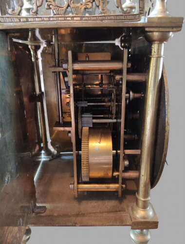 An Attractive Brass Lantern Clock by Gray of Edinburgh