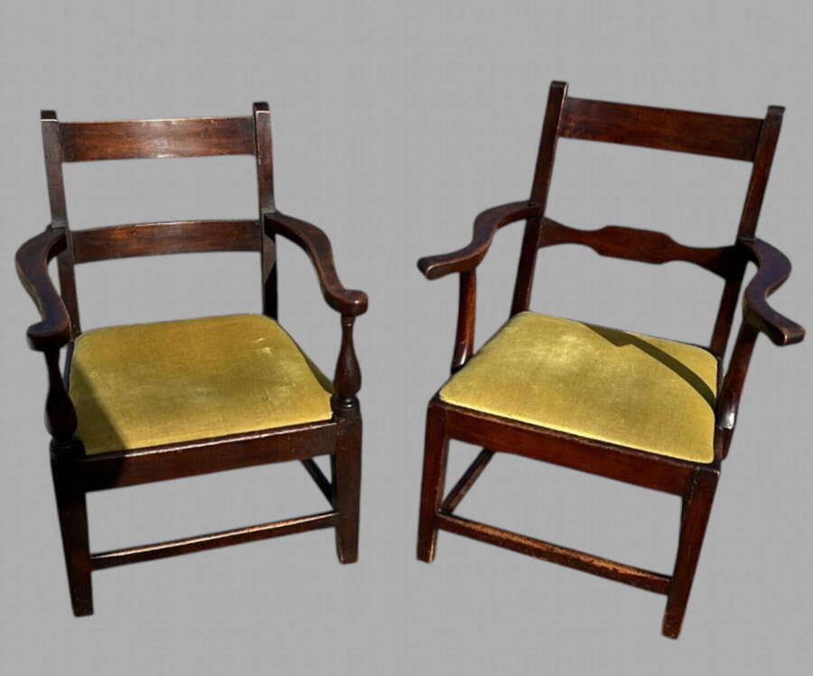 A Handsome Pair of Early 19th-century English Country Armchairs