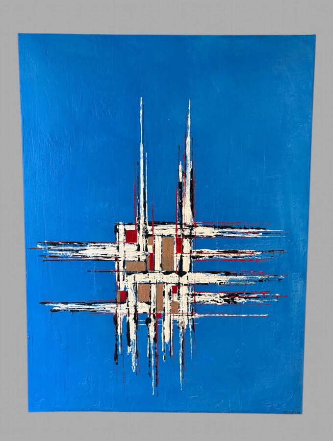 Mark Titcombe - Acrylic On Canvas - Abstract Composition entitled 'Poles Apart'
