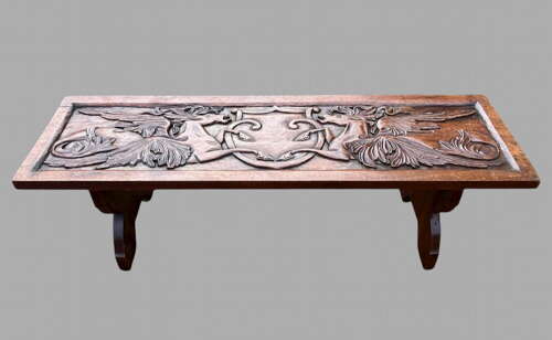 Hand-Carved Pegasus Stool / Low Bench