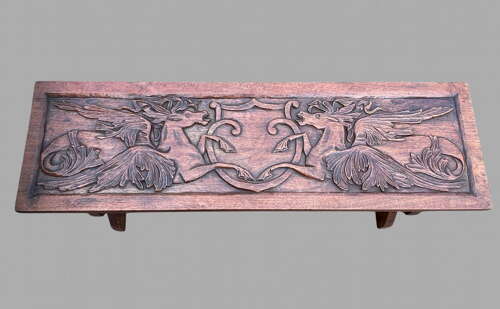 Hand-Carved Pegasus Stool / Low Bench