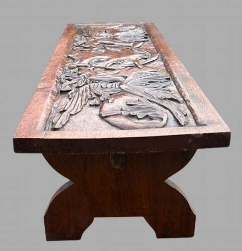 Hand-Carved Pegasus Stool / Low Bench