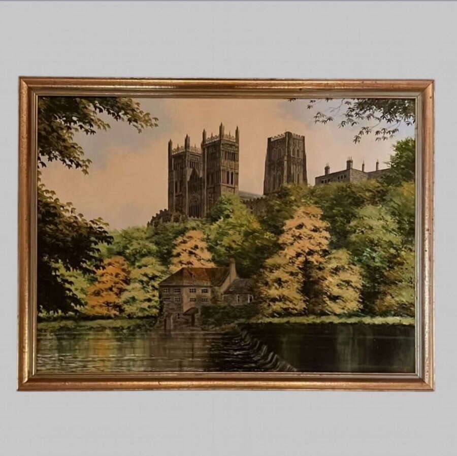 J C Madgin - Oil - Durham Cathedral & Fulling Mill