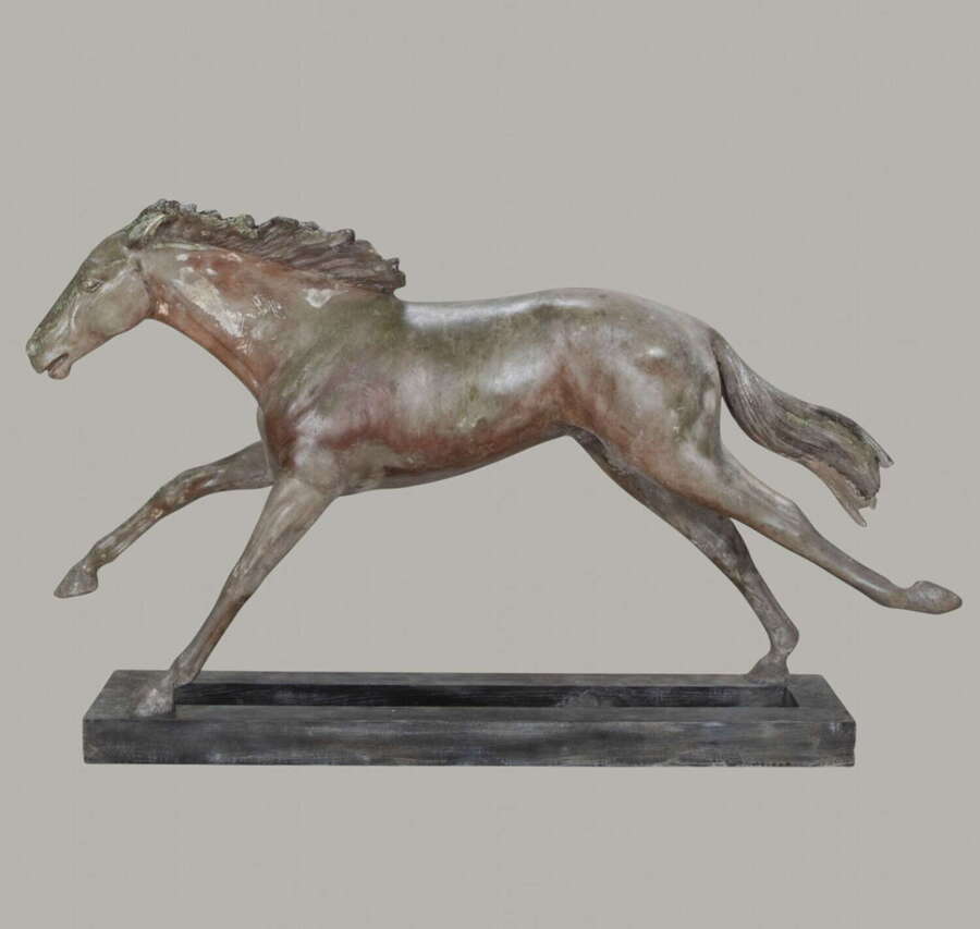 A Large Striking 'Galloping Horse' c1950 Resin Sculpture