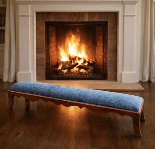 Early 20th Century Solid Walnut Fireside Foot Stool