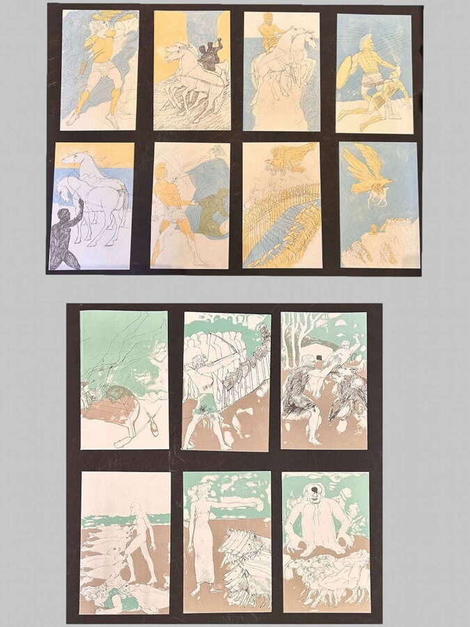Elizabeth Frink: Set of Fourteen Lithographs from the Iliad (1974) The Odyssey (1975)