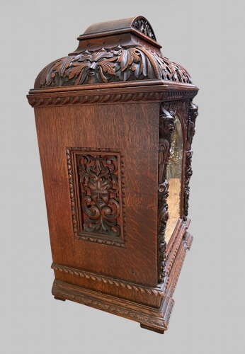 A Wonderfully Carved Bracket Clock by Winterhalder & Hofmeier of Germany