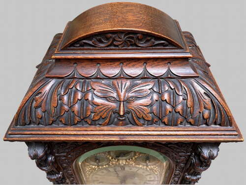 A Wonderfully Carved Bracket Clock by Winterhalder & Hofmeier of Germany
