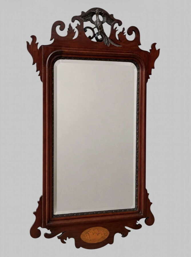 A Victorian Chippendale Revival wall mirror