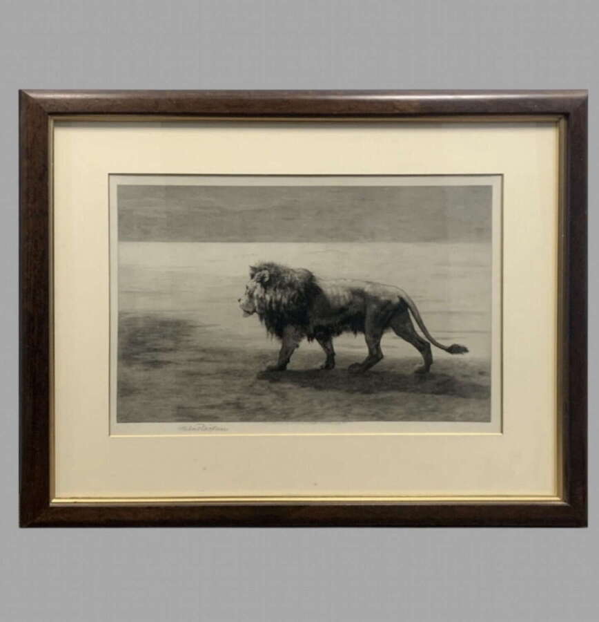 Herbert Dicksee - Etching on Vellum 1890 - Signed, Artists Proof Ltd Ed - 'The Wanderer'