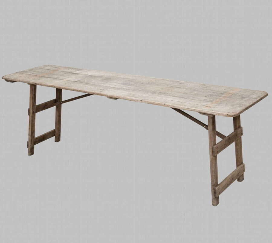 A 1940's Pine Trestle Table