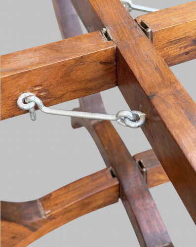 Egyptian Revival Engraved Copper Tray Table on Stand