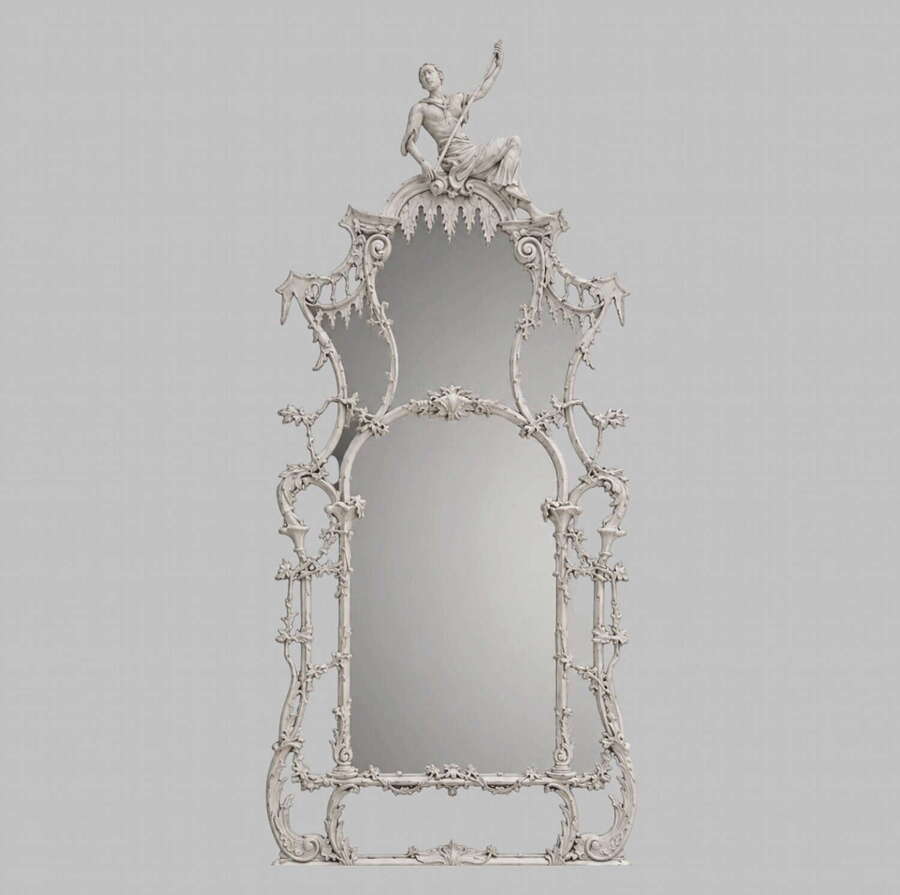 A Highly Decorative Italian Style Mirror