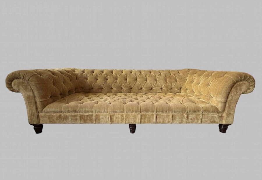 George Smith Deep-Buttoned Chesterfield Sofa