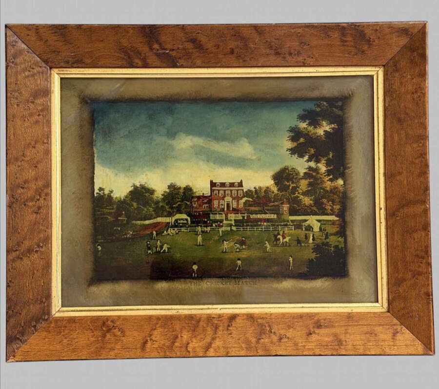 A Love Vintage Print titled Cricket Match at Kenfield Hall, c. 1760