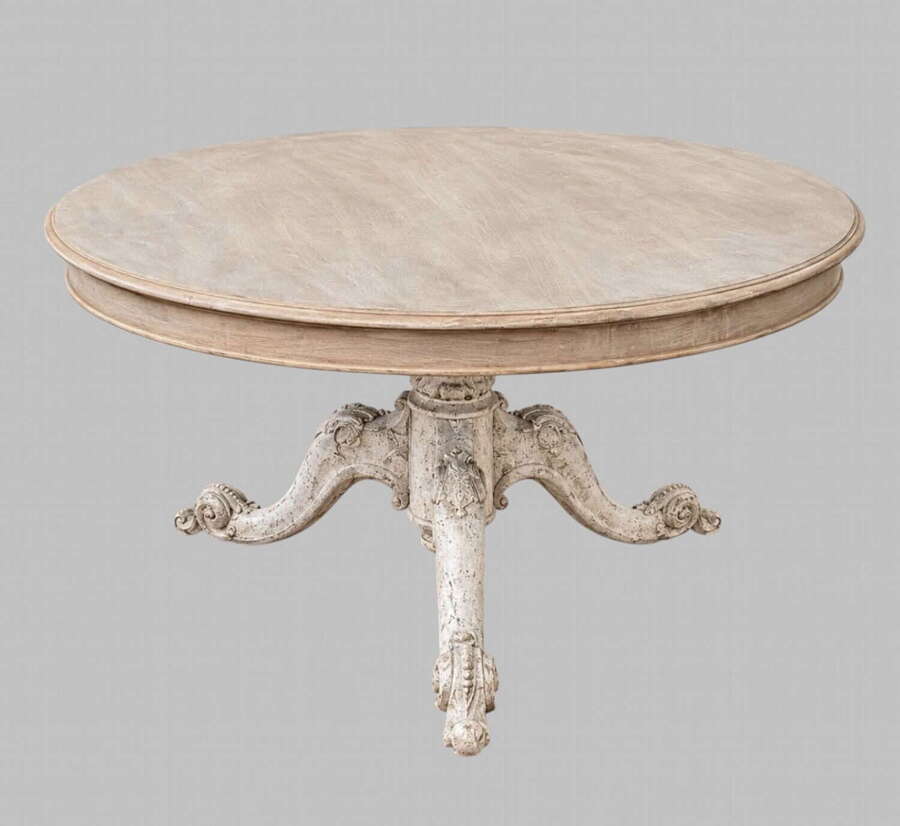 A Mid-19th Century Bleached Mahogany Centre or Supper Table, c.1850