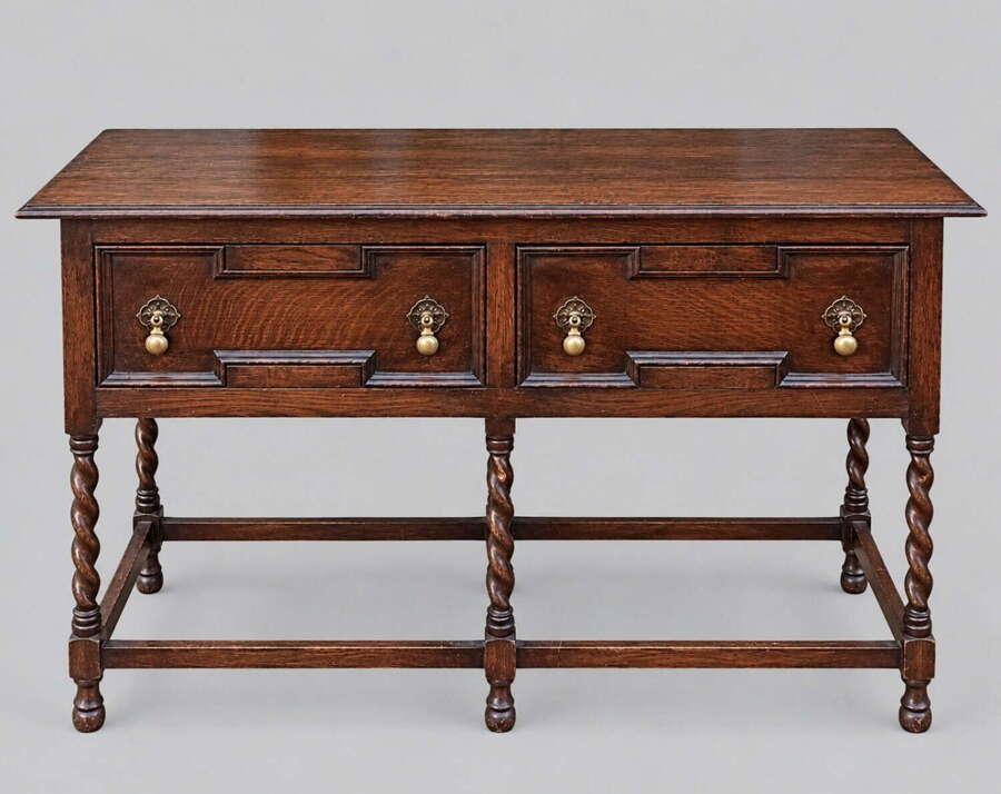 Oak Jacobean Revival Style Hall Table, c. 1900&ndash;1920
