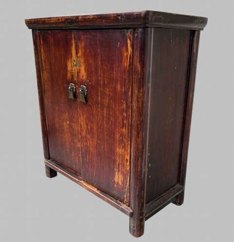 A Small Beech Coloured Table Cabinet
