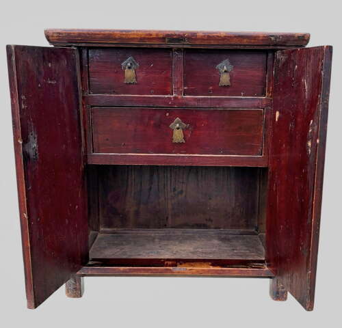 A Small Beech Coloured Table Cabinet