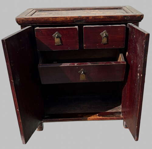 A Small Beech Coloured Table Cabinet