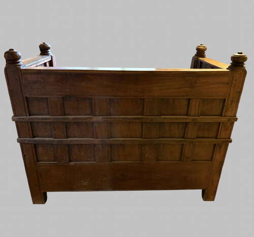 An Indian Carved Hardwood Storage Bench with Hinged Seat, Late 19th / Early 20th Century