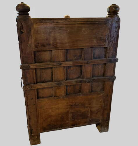 An Indian Carved Hardwood Storage Bench with Hinged Seat, Late 19th / Early 20th Century